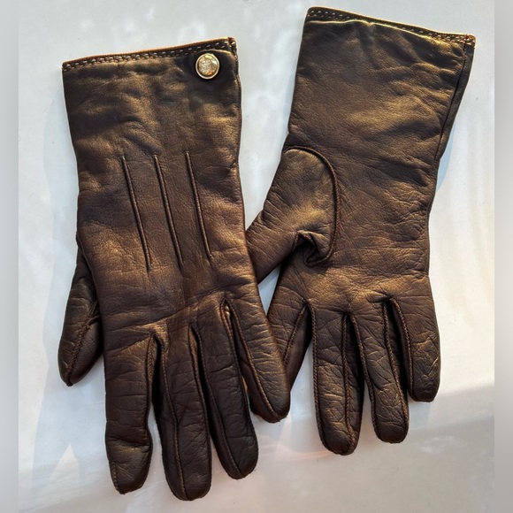 🌟 VINTAGE 🌟 Coach winter gloves wool lined 🌟 worn only once 🌟 - Picture 3 of 10